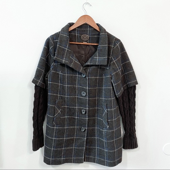 Anthropologie Idra Window Pain Wool Coat - Picture 2 of 8